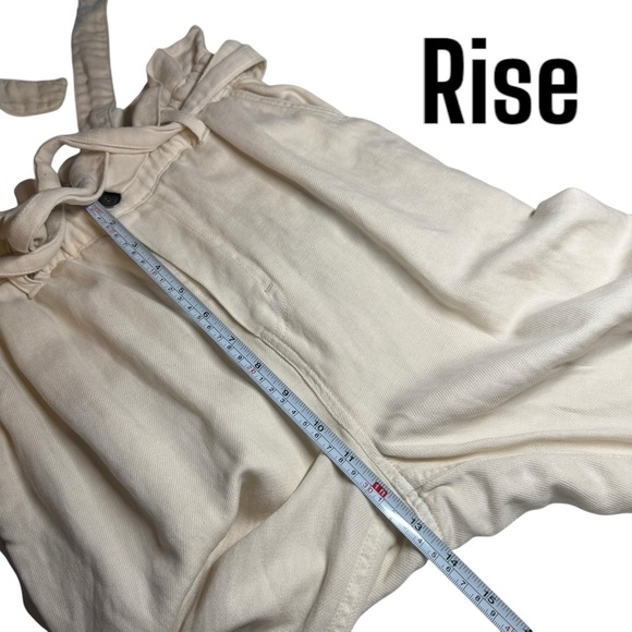 Aerie paper bag waist pants super soft comfy women’s small cream - Picture 10 of 11